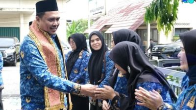 BUPATI ABUSAMA, TINJAU PELAKSANAAN IVA TES DI PUSKESMAS MUARADUA