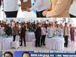 Bupati Lampura Ir.Hamartoni Ahadis Hadiri Sertijab Kepala Lapas Kotabumi