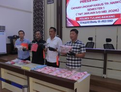 Tekan Peredaran Narkoba, Polres Tulang Bawang berhasil mengungkap kasus TP.Narkoba dan Sita Barang Bukti Narkotika Selama Semester I 2026