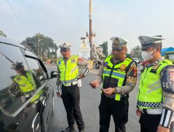 Tertib Pajak dan Lalu Lintas, Polres Lampung Utara Gelar Pemeriksaan Gabungan di Tugu Payan Ma