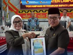 Wakili Bupati, Sekda Intji Indriati Hadiri Paripurna DPRD Lampung Utara